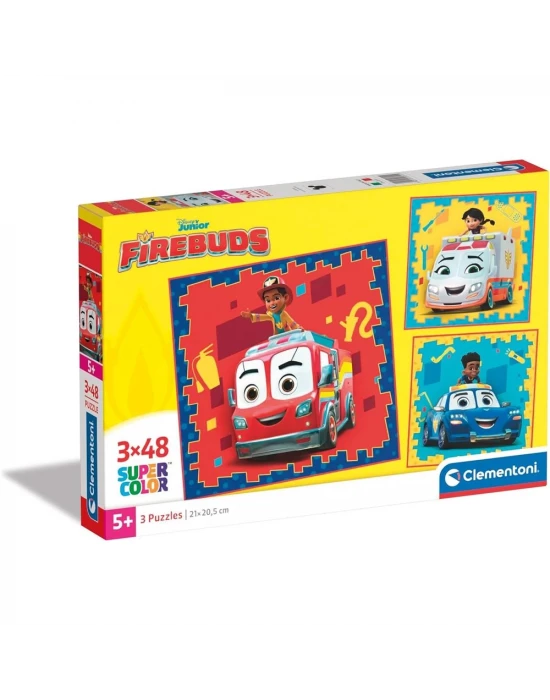 Clementoni Disney Firebuds Puzzle 3x48 Parça 25311