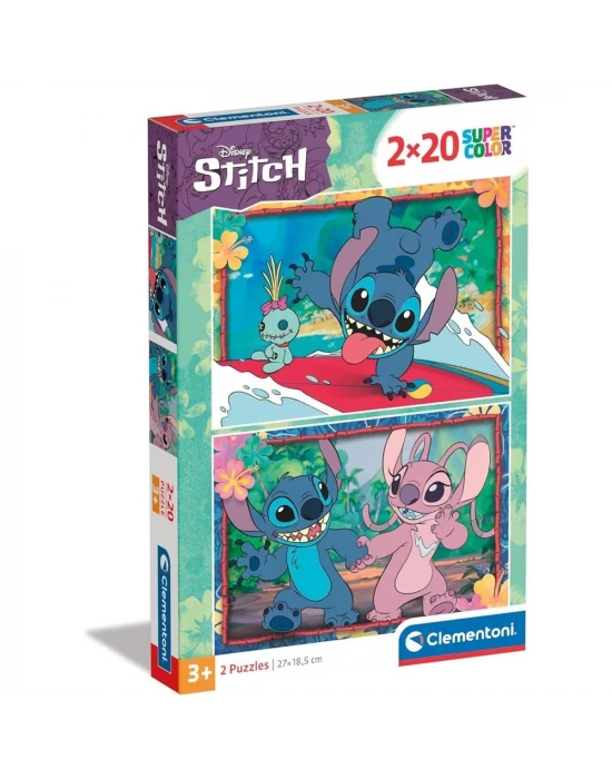 Clementoni Disney Stitch Puzzle 2x20 Parça 24809