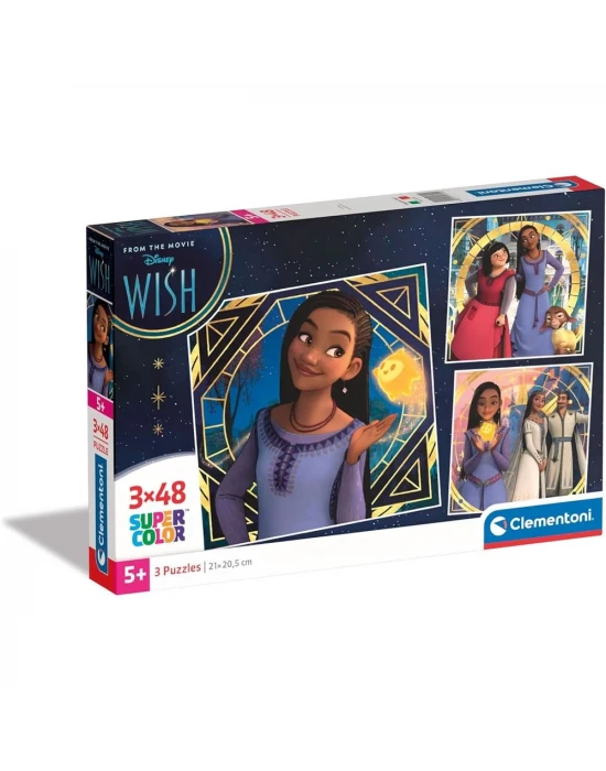 Clementoni Disney Wish Puzzle 3x48 Parça 25310