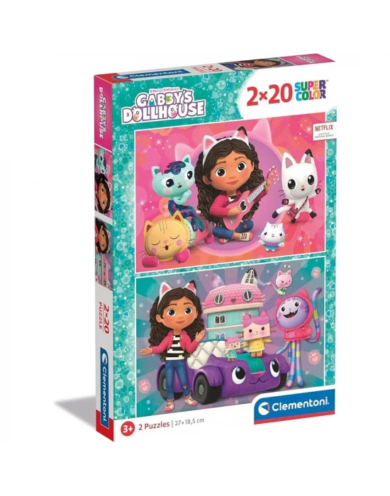 Clementoni Gabbys Dollhouse Puzzle 2x20 Parça 24802