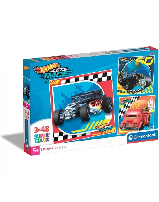 Clementoni Hot Wheels Puzzle 3x48 Parça 25313