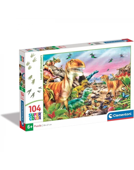 Clementoni Land of Dinosaurs Puzzle 104 Parça 25768
