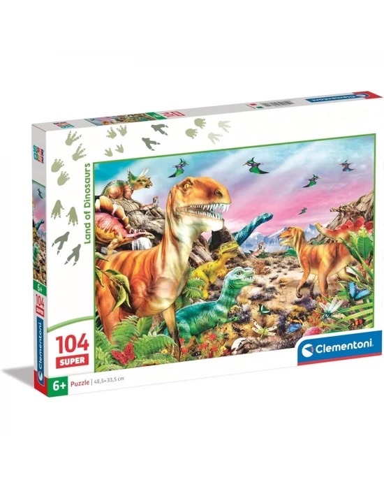 Clementoni Land of Dinosaurs Puzzle 104 Parça 25779