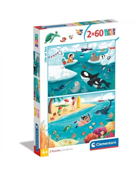 Clementoni Life at Sea Puzzle 2x60 Parça 24817
