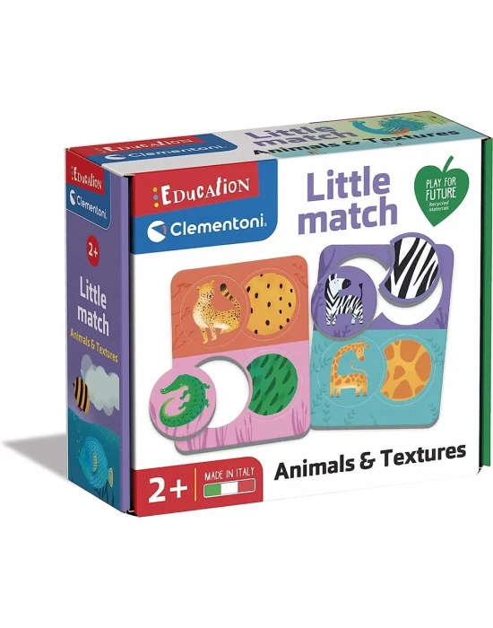 Clementoni Little Match Puzzle - Hayvanlar ve Dokular
