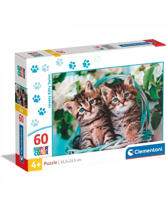 Clementoni Lovely Kitty Twins Puzzle 60 Parça 26599
