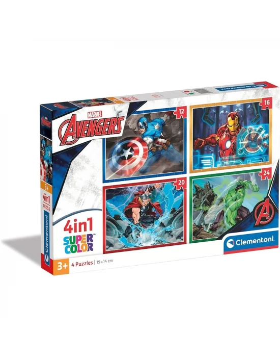 Clementoni Marvel Avengers 4 in 1 Puzzle 72 Parça 21525