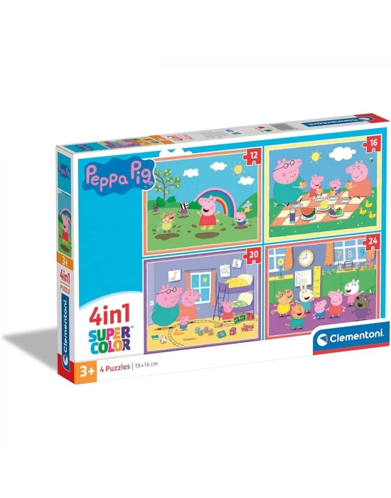 Clementoni Peppa Pig 4 in 1 Puzzle 72 Parça 21516