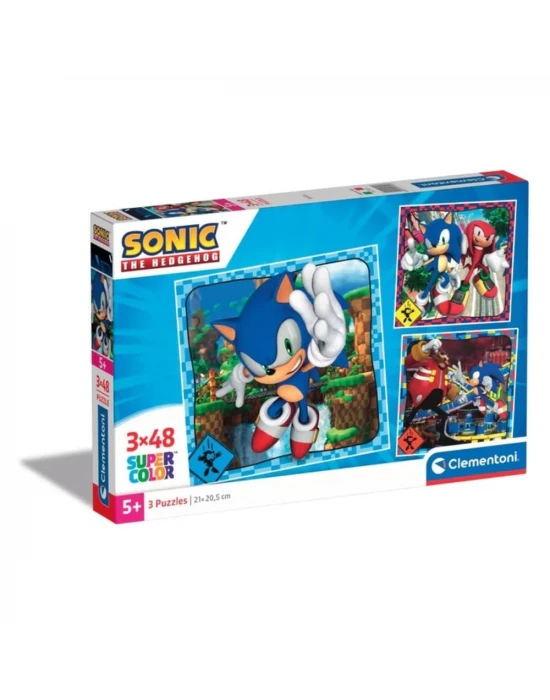 Clementoni Sonic Puzzle 3x48 Parça 25320