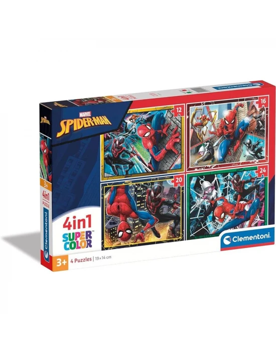 Clementoni Spider-Man Puzzle 4 in 1 72 Parça 21515