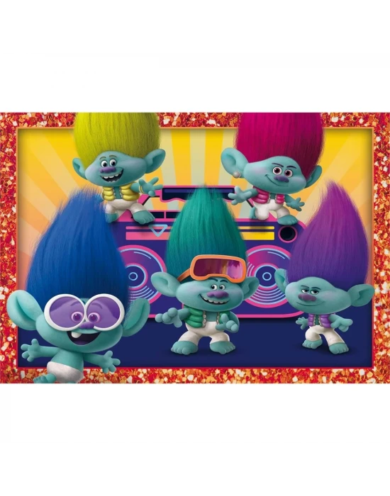 Clementoni Trolls 4 in 1 Puzzle 72 Parça 21527