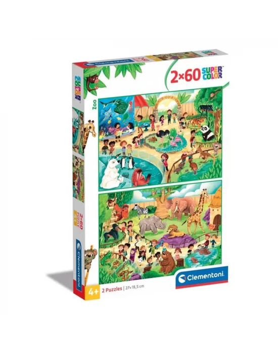 Clementoni Zoo Puzzle 2x60 Parça 21603