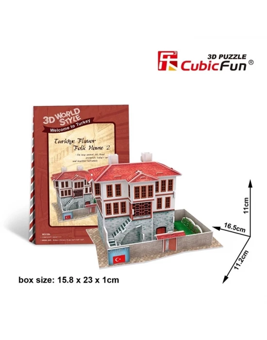 Cubic Fun 3D 18 Parça Puzzle Türk Halk Evi 2