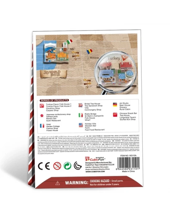 Cubic Fun 3D 18 Parça Puzzle Türk Halk Evi 2