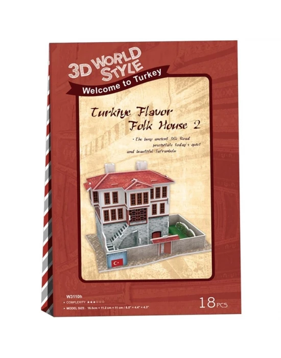 Cubic Fun 3D 18 Parça Puzzle Türk Halk Evi 2
