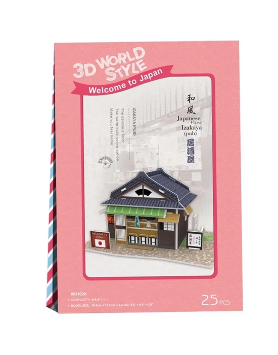 Cubic Fun 3D 25 Parça Puzzle Japon Izakaya