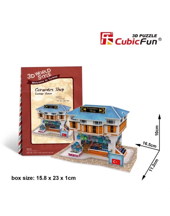 Cubic Fun 3D 25 Parça Puzzle Türk Seramik Mağazası
