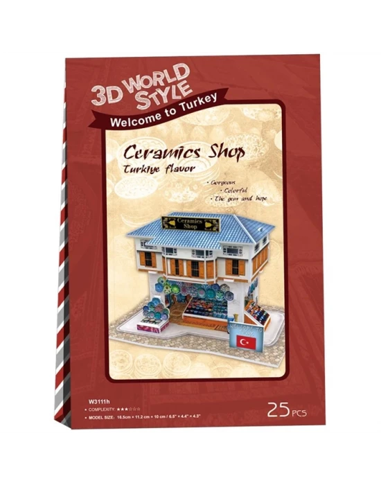 Cubic Fun 3D 25 Parça Puzzle Türk Seramik Mağazası