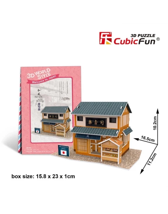 Cubic Fun 3D 32 Parça Puzzle Japon Sushi Restoranı