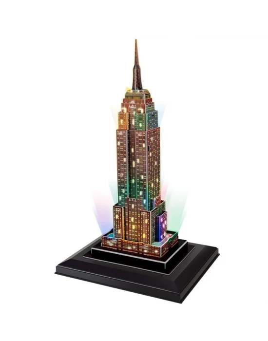 Cubic Fun 3D 38 Parça Puzzle Empire State Binası  ABD Led Işıklı