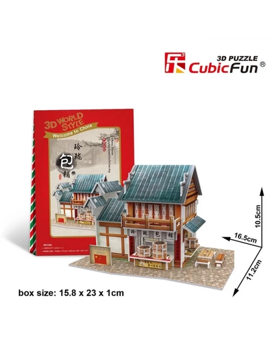 Cubic Fun 3D 39 Parça Puzzle Çin Mantı Restoranı