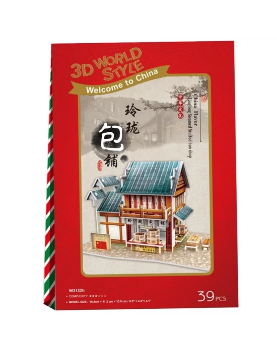 Cubic Fun 3D 39 Parça Puzzle Çin Mantı Restoranı