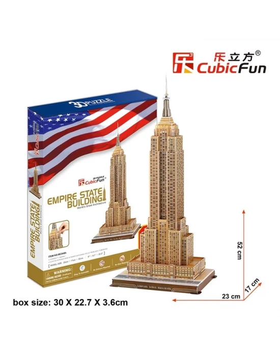 Cubic Fun 3D 55 Parça Puzzle Empire State Binası - ABD