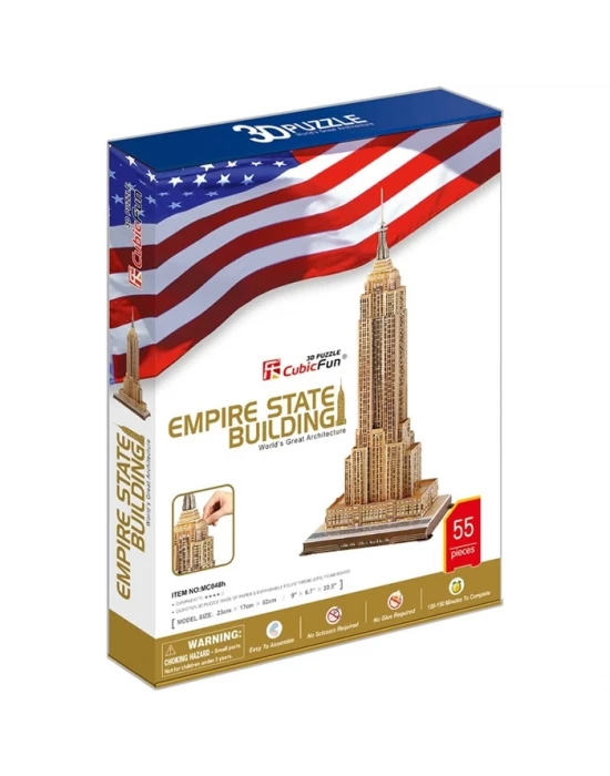 Cubic Fun 3D 55 Parça Puzzle Empire State Binası - ABD