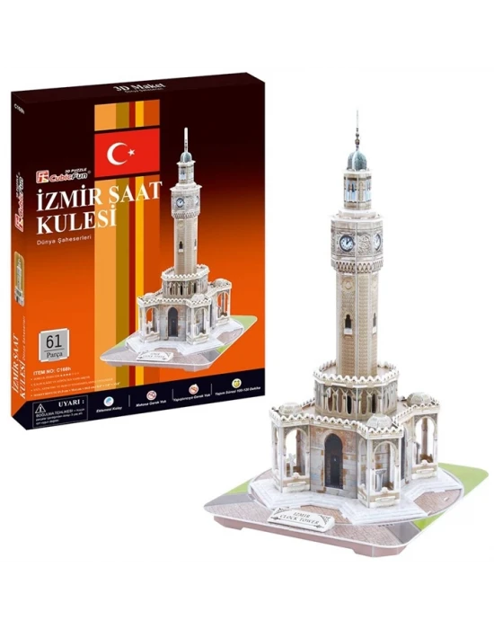 Cubic Fun 3D 61 Parça Puzzle İzmir Saat Kulesi