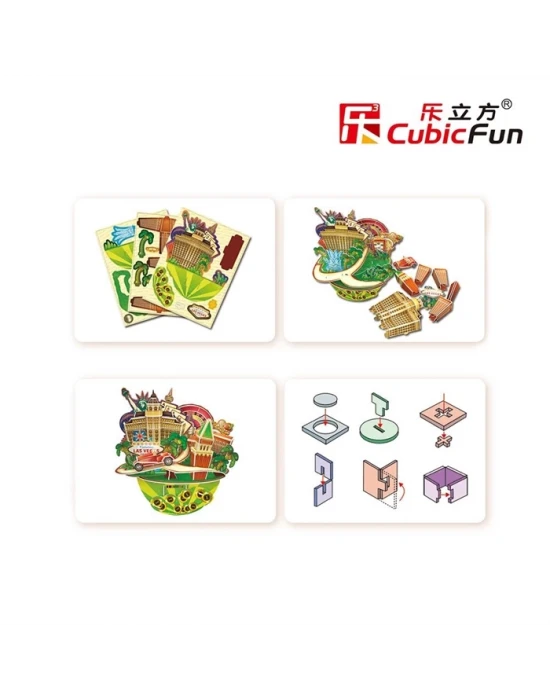 Cubic Fun 3D 64 Parça Puzzle Las Vegas Şehir Kompozisyonu