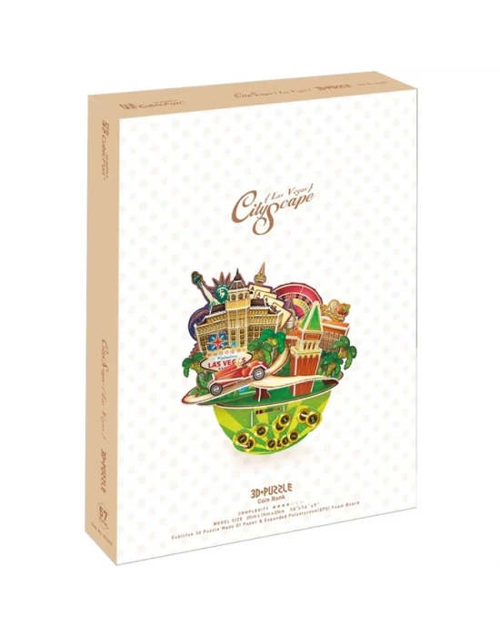Cubic Fun 3D 64 Parça Puzzle Las Vegas Şehir Kompozisyonu