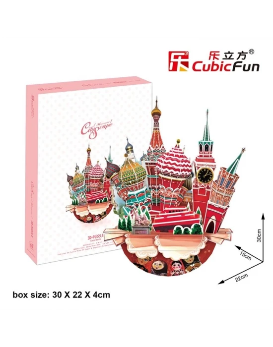 Cubic Fun 3D 68 Parça Puzzle Cityscape Moskova Şehir Kompozisyonu