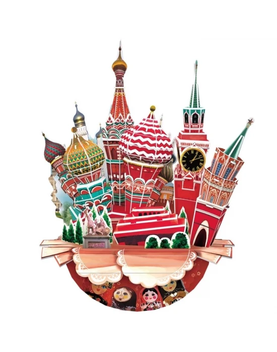 Cubic Fun 3D 68 Parça Puzzle Cityscape Moskova Şehir Kompozisyonu