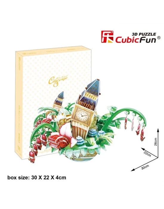Cubic Fun 3D 74 Parça Puzzle Londra Şehir Kompozisyonu