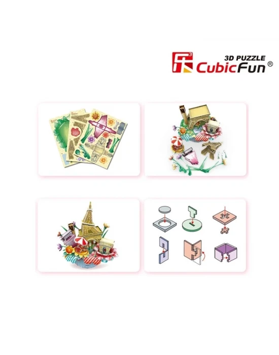 Cubic Fun 3D 74 Parça Puzzle Paris Şehir Kompozisyonu