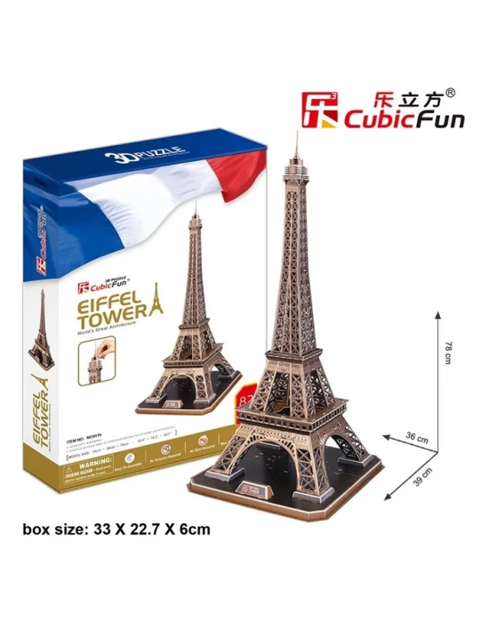 Cubic Fun 3D 82 Parça Puzzle Eyfel Kulesi - Fransa