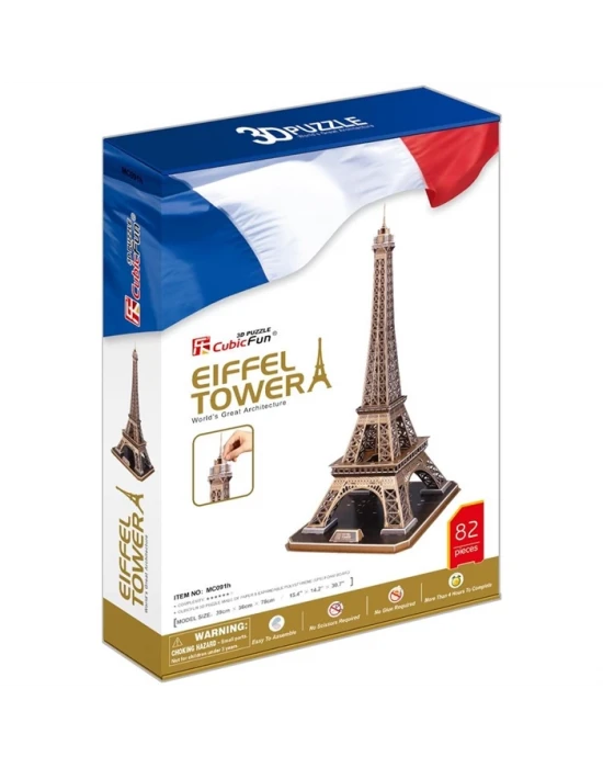 Cubic Fun 3D 82 Parça Puzzle Eyfel Kulesi - Fransa