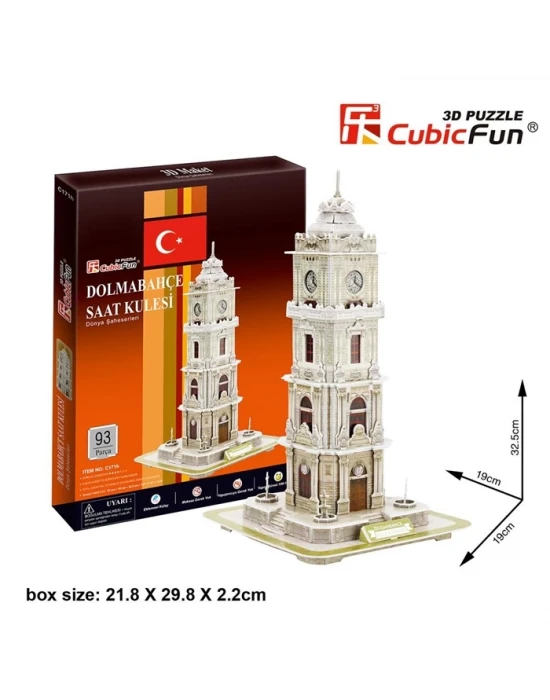 Cubic Fun 3D 93 Parça Puzzle Dolmabahçe Saat Kulesi