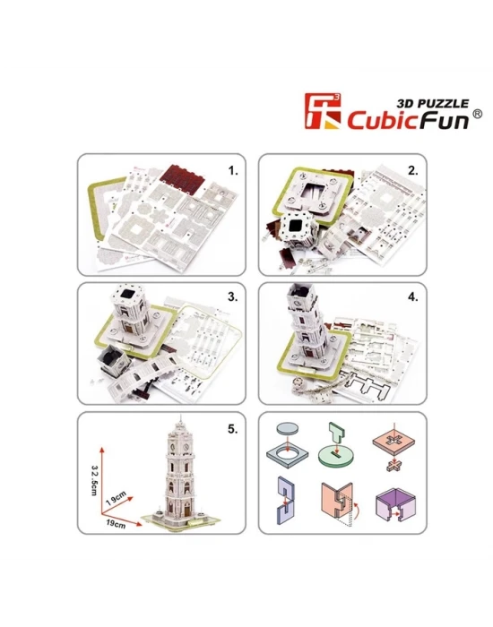 Cubic Fun 3D 93 Parça Puzzle Dolmabahçe Saat Kulesi