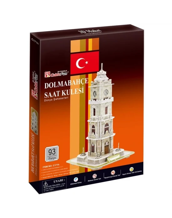 Cubic Fun 3D 93 Parça Puzzle Dolmabahçe Saat Kulesi