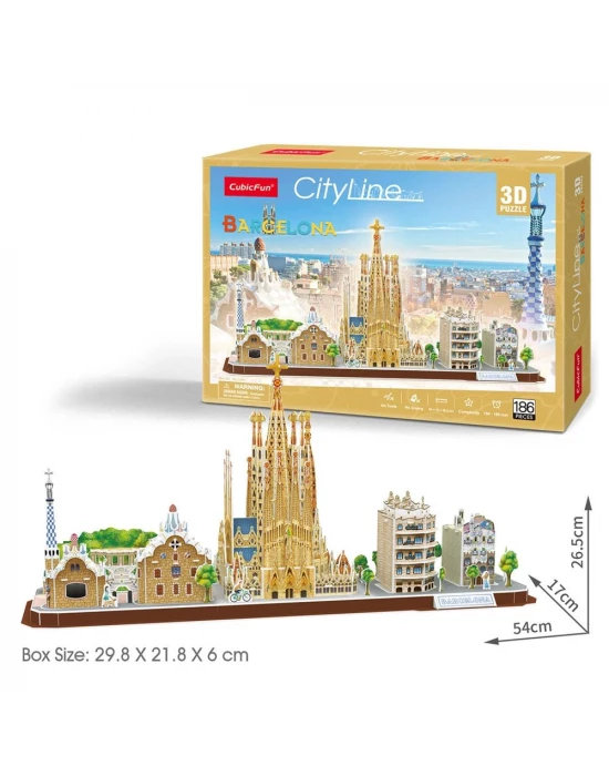 CubicFun Barcelona 3D Puzzle 186 Parça