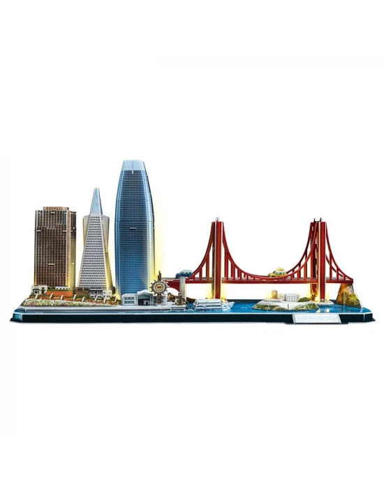 CubicFun San Francisco 3D Puzzle 90 Parça LED Işıklı