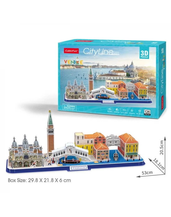 CubicFun Venedik 3D Puzzle 126 Parça