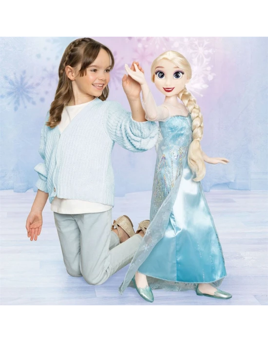 Disney Frozen 81 cm Dev Çocuk Boyu Elsa Moda Bebeği 24047