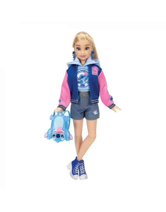 Disney ily 4ever Stitch Kolej Temalı Bebek ve Aksesuarları 23946