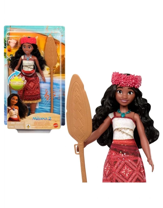 Disney Moana 2 Şarkı Söyleyen Moana Aksesuarlı Prenses Moana Bebek JBT37