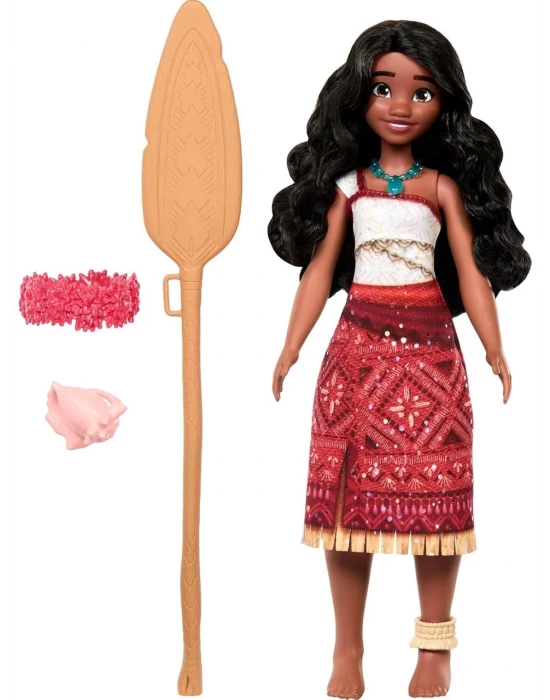 Disney Moana 2 Şarkı Söyleyen Moana Aksesuarlı Prenses Moana Bebek JBT37