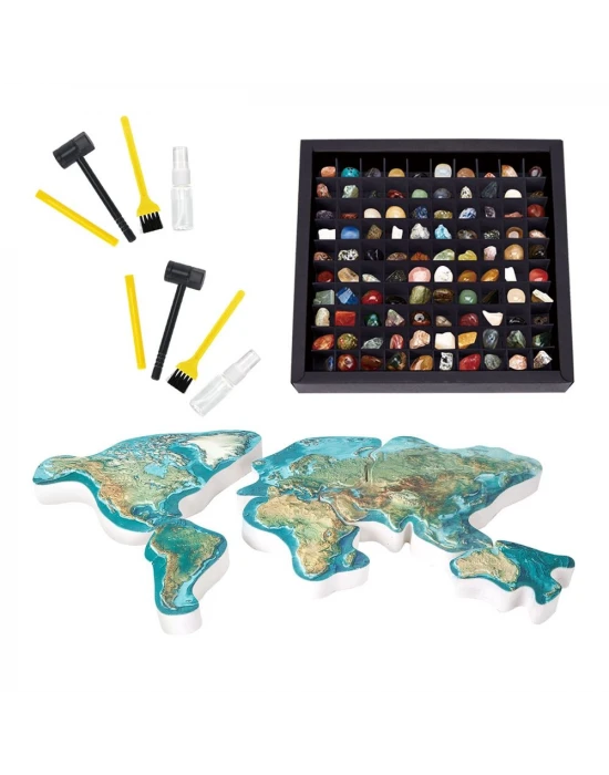 Dünyanın Kayaları ve Mineralleri Araştırma Seti 3D Puzzle G0801