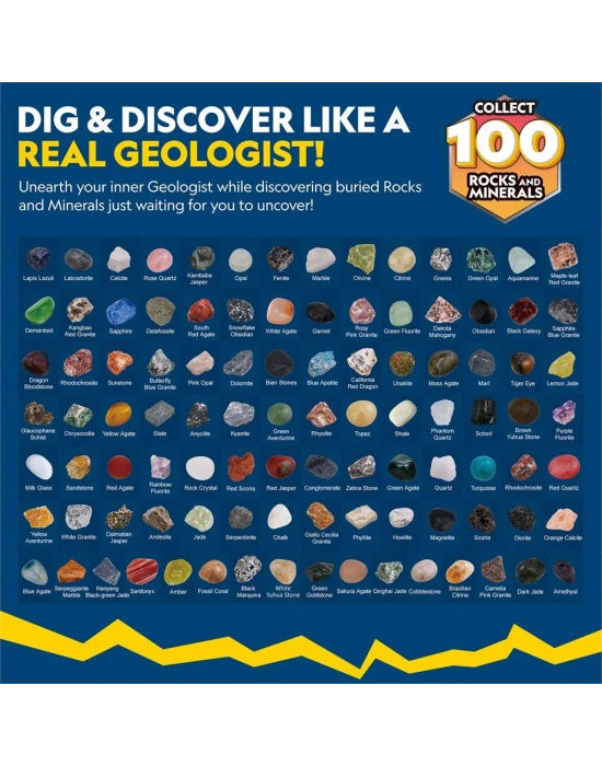 Dünyanın Kayaları ve Mineralleri Araştırma Seti 3D Puzzle G0801