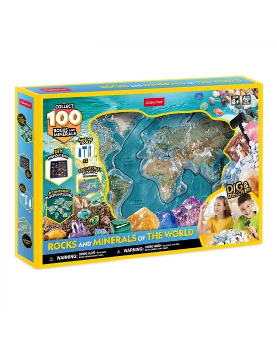 Dünyanın Kayaları ve Mineralleri Araştırma Seti 3D Puzzle G0801